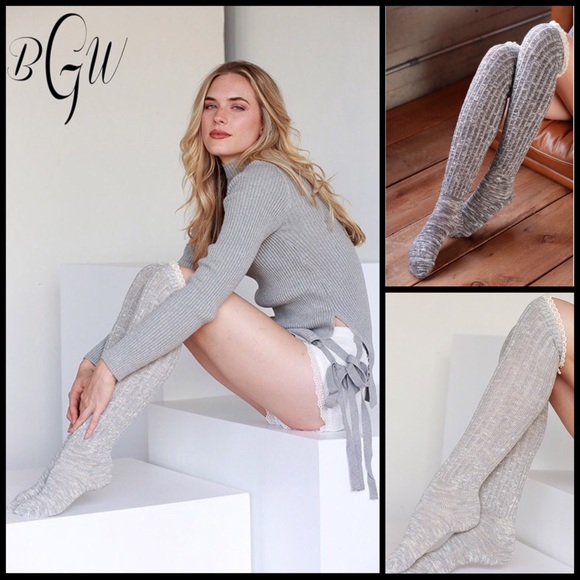 🌺🆕🎉HP🎉5⭐️Over Knee Socks Lace - Picture 2 of 7